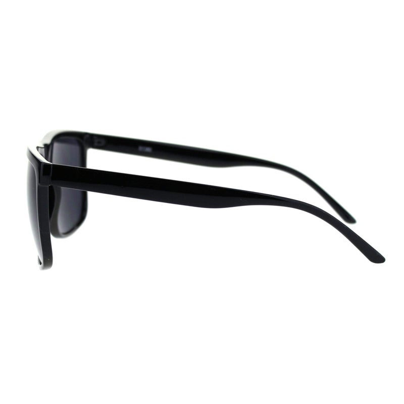 JuicyOrange Juicy Orange Dark Black Lens Men's Sunglasses Classic Square Frame Black - Image 4